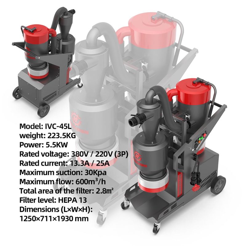 IVC-45L Industrial Vacuum Dust Extractor