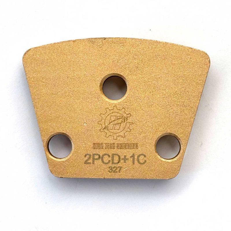 HTG-2PCD+1C PCD Diamond Concrete Grinding Shoe Left Turn (3-Hole Magnet)